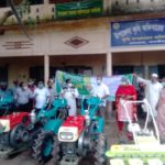 কলারোয়ায় কৃষি অফিসের ব্যবস্থাপনায় পাওয়ারটিলার ও কৃষি সামগ্রী বিতরণ
