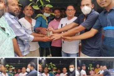 পাইকগাছায় যুবলীগনেতা আজিজুল হাকিমের গাছের চারা বিতরণ