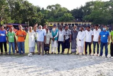 দরগাহপুর শেখ রাসেল মিনি স্টেডিয়ামে ৮ দলীয় নকআউট ফুটবল টুর্নামেন্টে মশিয়ার ডাঙা উত্তীর্ণ