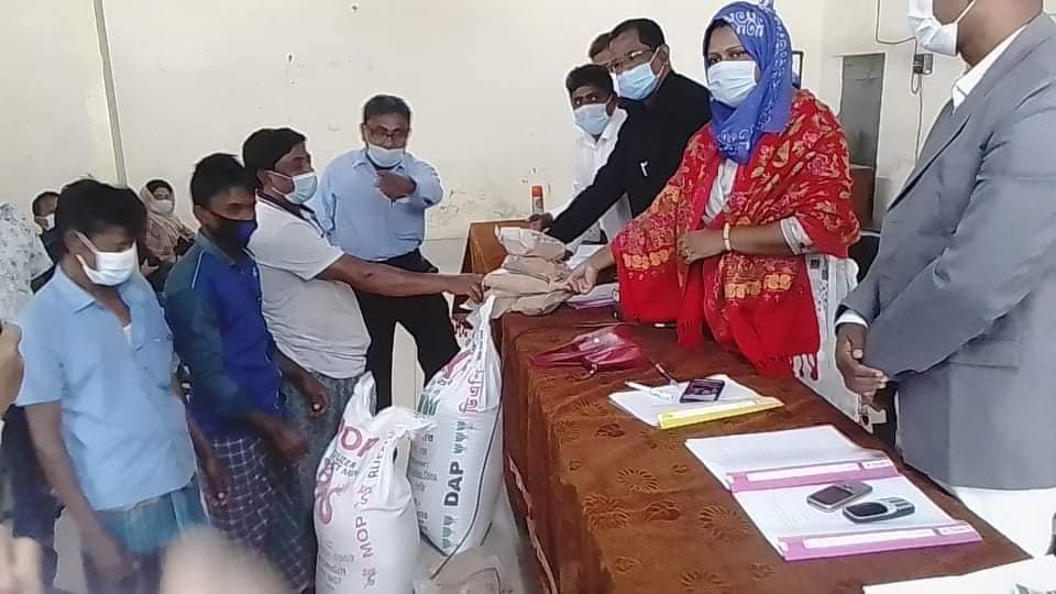 কলারোয়াতে বিনামূল্যে বীজ ও সার বিতরণ