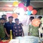 ছাগলের জন্মদিনে আতশবাজি, কেক কাটা ও মিষ্টি বিতরণ