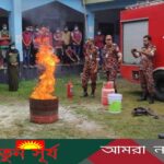 বিরামপুরে ফায়ার সার্ভিসের অগ্নি নির্বাপন মহড়া অনুষ্টিত