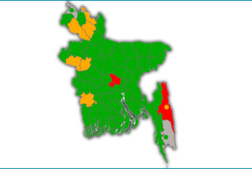 করোনার অতি ঝুঁকিতে ২,মধ্যম ঝুঁকিতে ৬ জেলা, গ্রিন জোনে সাতক্ষীরা