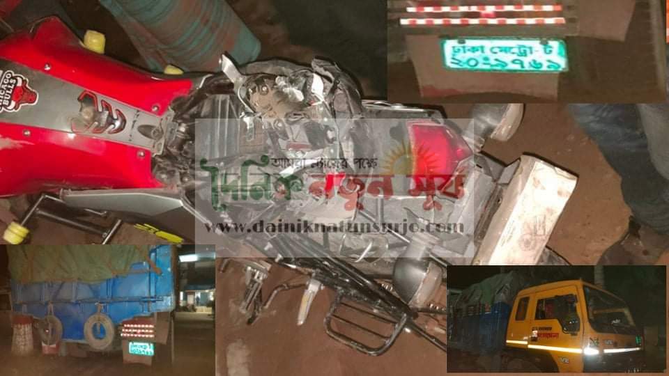 কলারোয়ায় ট্রাক-মোটরসাইকেল সংঘর্ষে যুবক সংকটাপন্ন