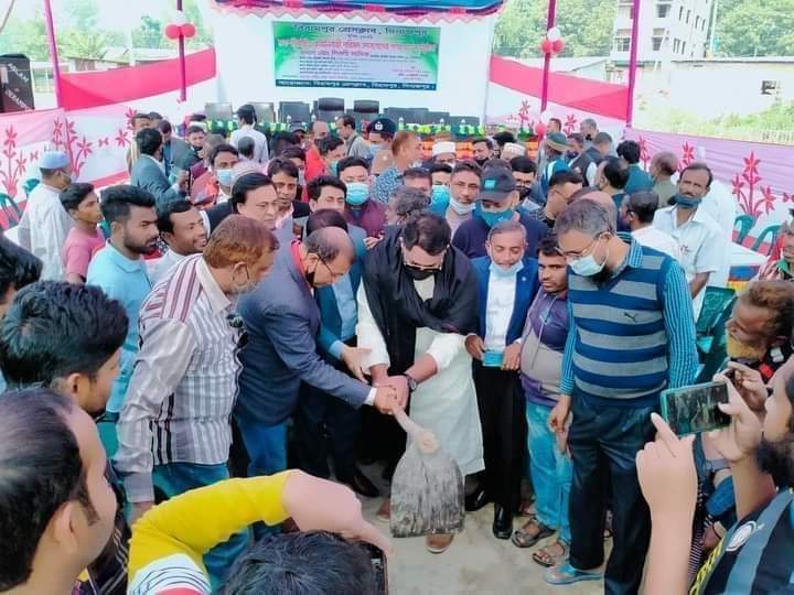 বিরামপুর প্রেসক্লাবের নব-নির্বাচিত কমিটির শপথ গ্রহণ ও ভিত্তি প্রস্তর স্থাপন