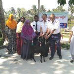 কলারোয়ার যুগিখালীতে নারী সদস্যদের মাঝে ছাগল ও কৃষক ক্লাবে স্প্রে মেশিন বিতরণ
