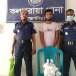 কলারোয়ায় দুই বোতল মদসহ একজন আটক
