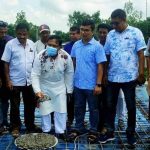 বিরামপুর প্রেসক্লাবের ছাদ ঢালাই কাজের উদ্বোধন