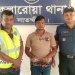 কলারোয়ায় অস্ত্রসহ এক যুবক আটক