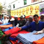বিরামপুরে দিনাজপুর দক্ষিনাঞ্চল উন্নয়ন ফারামের কম্বল বিতরণ