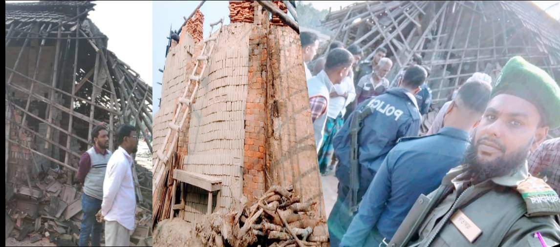 পাইকগাছায় অবৈধ ইট পোড়ানো কারখানা উচ্ছেদ;স্বস্তিতে এলাকাবাসী