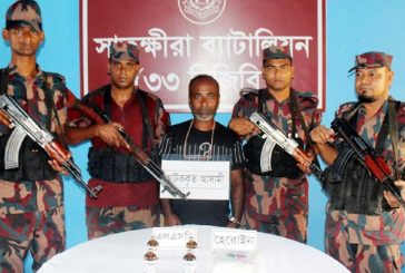 কলারোয়ায় এল এস ডি ও হেরোইনসহ সাবেক ইউপি সদস্য আটক