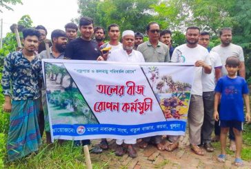 উপকূলে বজ্রপাত থেকে রক্ষায় স্বেচ্ছাসেবীদের ১ লাখ তাল গাছের বীজ রোপণ কর্মসূচি