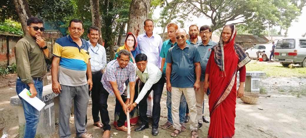 কলারোয়া বলফিল্ডের চারপাশে রাস্তা ও লাইট স্থাপন কাজের উদ্বোধন
