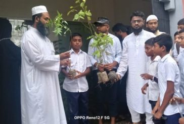 কলারোয়া সরকারি পাইলট হাইস্কুলের শিক্ষার্থীদের মাঝে গাছের চারা বিতরণ 