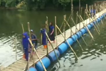 কলারোয়ায় ইউপি চেয়ারম্যানের ব্যক্তিগত উদ্যোগে সাঁকো নির্মান;কমেছে শিক্ষার্থীদের ভোগান্তি