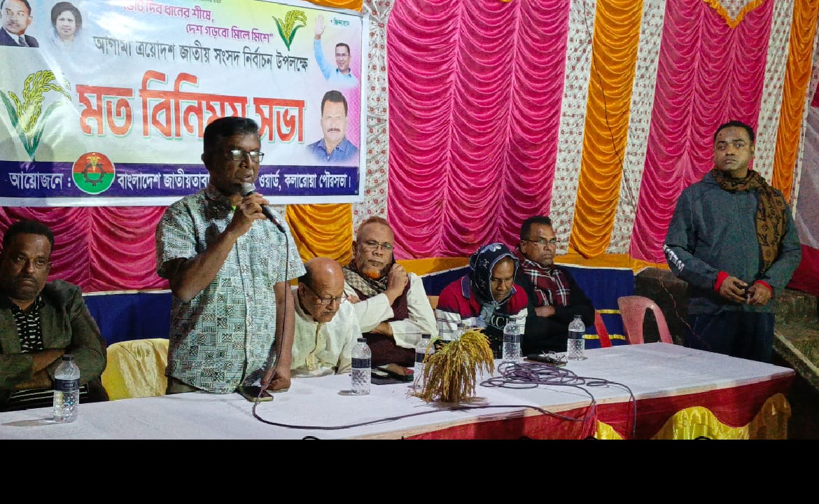 কলারোয়ায় ধানের শীষের সমর্থনে মতবিনিময় সভা