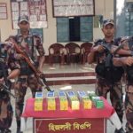 সীমান্তে চোরাচালান বিরোধী অভিযানে সাড়ে চার লাখ টাকার ভারতীয় পণ্য আটক