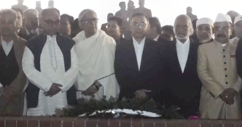 জাতীয় স্মৃতিসৌধে তারেক রহমান