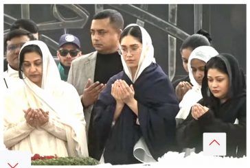 খালেদা জিয়ার কবর জিয়ারত করলেন নাতনি জাইমা ও পরিবারের সদস্যরা