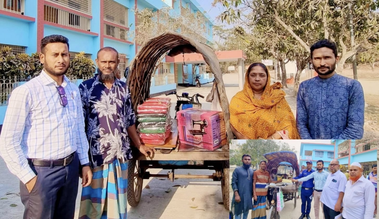 কালিগঞ্জে ভিক্ষুক পুনর্বাসনে সরকারি উদ্যোগ: বিকল্প কর্মসংস্থানে ভ্যান ও সেলাই মেশিন বিতরণ