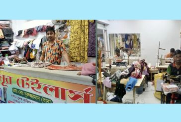 কলারোয়ায় ঈদকে সামনে রেখে ব্যস্ত সময় পার করছে দর্জি কারিগররা