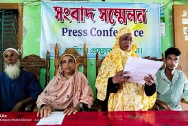 কালিগঞ্জে জমি বিক্রির নামে অর্থ আত্মসাতের অভিযোগে সংবাদ সম্মেলন