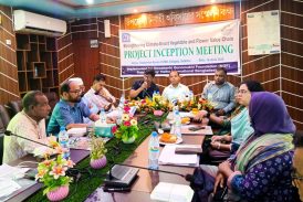 কালিগঞ্জে জলবায়ু-সহনশীল সবজি ও ফুলের ভ্যালু চেইন শক্তিশালীকরণ প্রকল্পের অবহিতকরণ সভা অনুষ্ঠিত