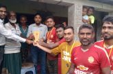 আশাশুনিতে রহিমা খাতুন স্মৃতি স্পোর্টিং ক্লাবের প্রীতি ফুটবল ম্যাচ: বিবাহিত একাদশ জয়ী