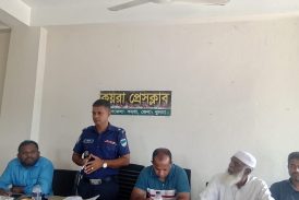 অপরাধের বিরুদ্ধে জিরো টলারেন্স, কঠোর অবস্থানে নবগত ওসি রাশেদ ইসলাম