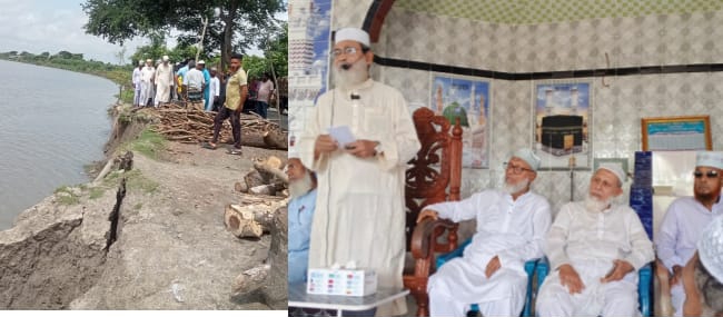 আশাশুনি ভাঙনকবলিত বাঁধ ও জলাবদ্ধ এলাকা পরিদর্শনে এমপি রবিউল বাশার