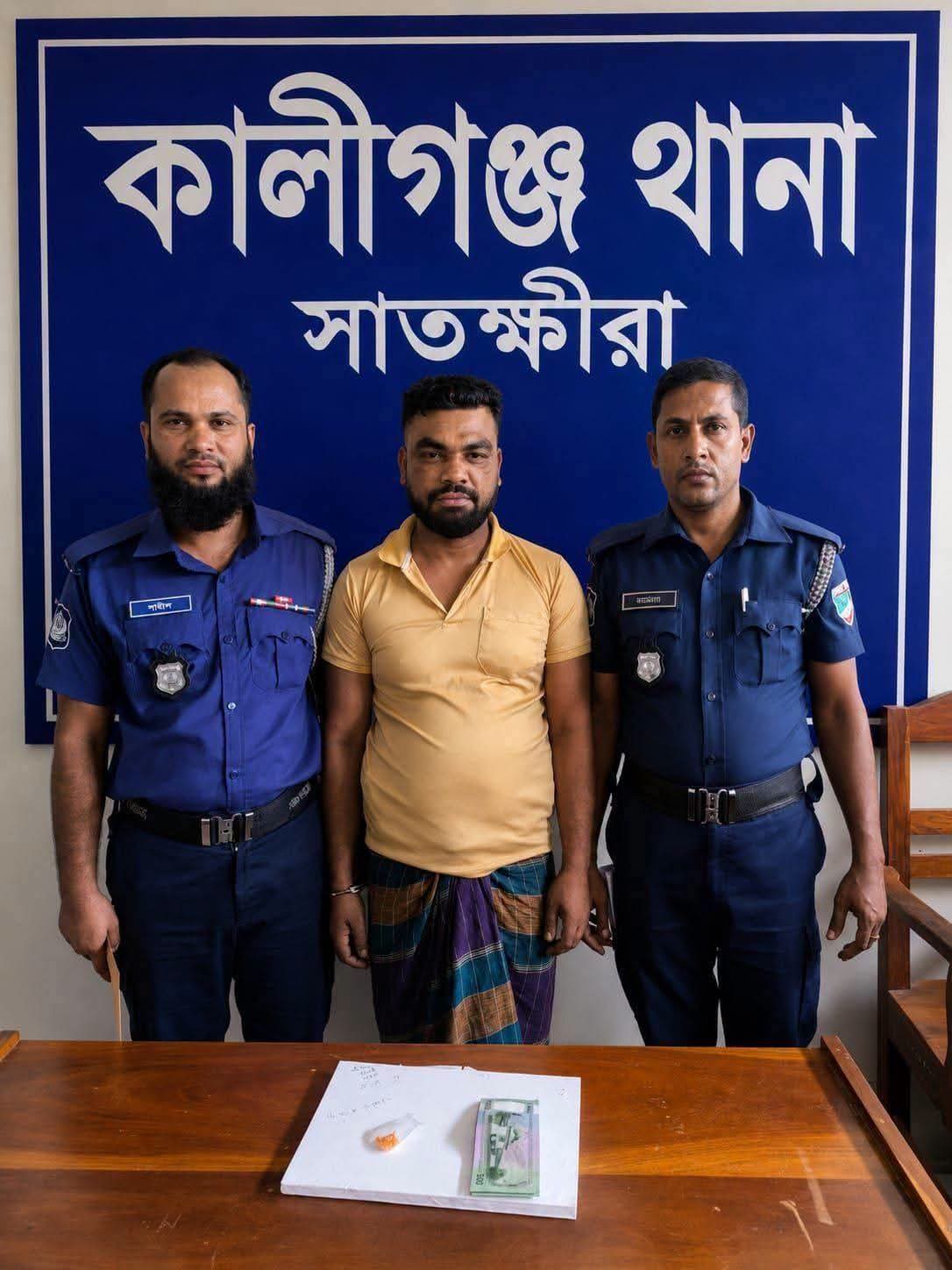 কালিগঞ্জে ইয়াবা ও বিক্রির টাকা উদ্ধার গ্রেপ্তার ১