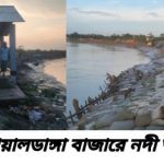 আশাশুনির গোয়ালডাঙ্গা বাজারে নদীভাঙনে আতঙ্কে ব্যবসায়ী-বাসিন্দা, হুমকিতে মসজিদ-বসতবাড়ি