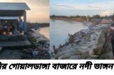 আশাশুনির গোয়ালডাঙ্গা বাজারে নদীভাঙনে আতঙ্কে ব্যবসায়ী-বাসিন্দা, হুমকিতে মসজিদ-বসতবাড়ি
