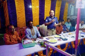 কালিগঞ্জে পূজা মন্ডপ পরিদর্শনে সাতক্ষীরার পুলিশ সুপার