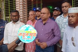 আশাশুনির বিভিন্ন দুর্গাপূজা মন্ডপ পরিদর্শনে এসপি আশরাফুল আলম